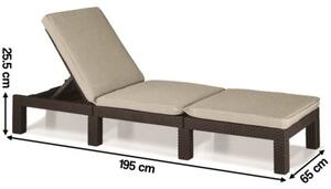 Leżak KETER Daytona Deluxe OAT 258814 Brązowo-beżowy