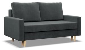 Sofa rozkÅadana, MILO, velvet, 152x92x92 cm, ciemny szary | TYLETEGOTU