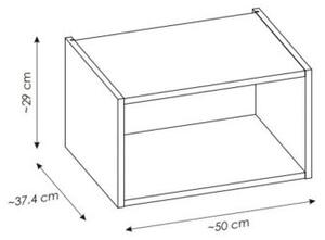 Półka wisząca NOVA COAST EVOKE 50x29cm dąb coast evoke
