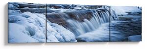 Obraz rzeki zimą (170x50 cm)