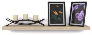 Półka Wisząca STIVMEBLE Ścienna 60 cm na książki zdjęcia 60x15x1,8 cm Dąb Sonoma