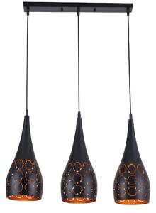 Lampa sufitowa metalowa klosz wisząca AT34-3SZ-Black