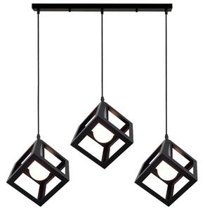 Lampa sufitowa metalowa loft sześcian wisząca AT40-3SZ-Black
