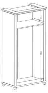 Szafa EVORA 2D 108cm zielona/dÄ b lefkas dwudrzwiowa