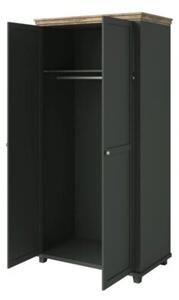 Szafa EVORA 2D 108cm zielona/dÄ b lefkas dwudrzwiowa