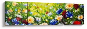 Obraz dzikich kwiatów (170x50 cm)