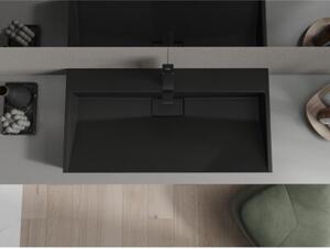 Mexen Ava umywalka nablatowa z konglomeratu 1/O 90 x 46 cm, czarna - 23019071