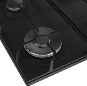 Płyta gazowa BEKO b100 HIBW64125SB WOK Wysokowydajne palniki Żeliwne ruszty