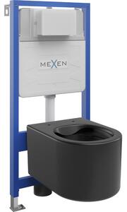 Mexen zestaw podtynkowy WC stelaż Fenix Slim z miską WC Sofia, czarny mat - 6103354XX85