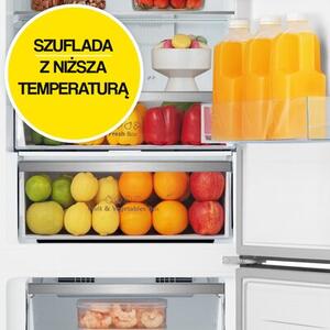 Lodówka HISENSE RB440N4GBD No Frost 200.4 cm Czarne szkło Licowane drzwi Szuflada z niższą temperaturą