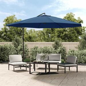Parasol wiszący z aluminiowym słupkiem, 350 cm, niebieski