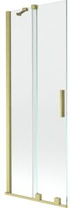 Mexen Velar parawan nawannowy 2-skrzydłowy rozsuwany 70 x 150 cm, transparent, złoty szczotkowany - 896-070-000-01-55