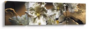 Obraz - Orchidea kwiaty na marmurowym tle (170x50 cm)