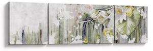 Obraz - Białe kwiaty, vintage (170x50 cm)