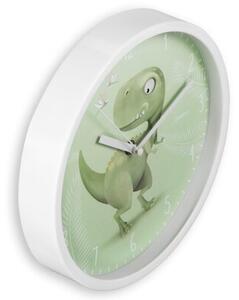 Zegar ścienny HAMA Cebu Dino 25 cm Biało-zielony