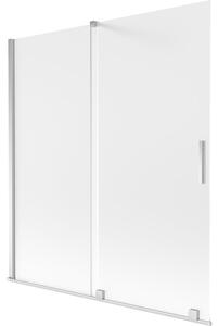 Mexen Velar parawan nawannowy 2-skrzydłowy rozsuwany 150 x 150 cm, szron, chrom - 896-150-000-31-01