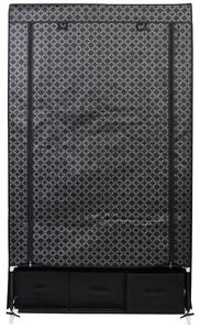 Szafa tekstylna SASKA GARDEN Ornament 45245 (88 x 50 x 160 cm) Czarny