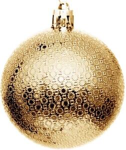 Bombka CHRISTMAS DECORATION 6 cm Złoty (35 sztuk)