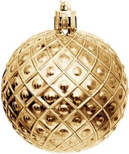 Bombka CHRISTMAS DECORATION 6 cm Złoty (35 sztuk)