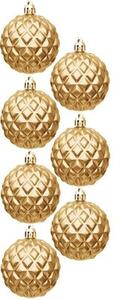 Bombka CHRISTMAS DECORATION 6 cm Złoty (35 sztuk)