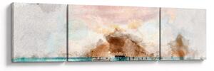 Obraz - Malediwy, drewniane molo (170x50 cm)