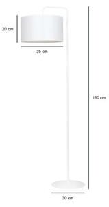 Lampa stojąca podłogowa Emibig E27 60W TRAPO LP1 WH WHITE 575/1