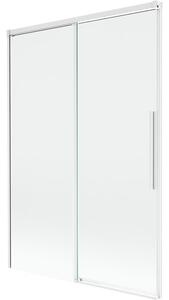 Mexen Rox parawan nawannowy 2-skrzydłowy rozsuwany 120 x 150 cm, transparent, biały - 8C9-120-001-20-00