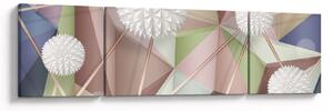 Obraz - Abstrakcja 3D w pastelowych kolorach (170x50 cm)
