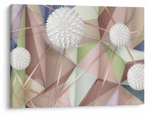 Obraz - Abstrakcja 3D w pastelowych kolorach (70x50 cm)