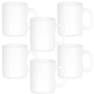 Kubki szklane białe 300 ml 6 szt