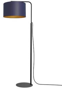Lampa stojąca podłogowa czarna z abażurem granatowym 1xE27 15W Arden Luminex