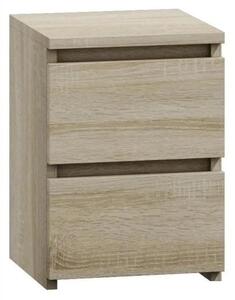 Topeshop M2 SONOMA, Szafka nocna, Db, 2 szuf., Pyta wiórowa, 300 mm, 300 mm