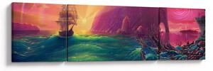 Obraz - Obraz olejny, Podróż do fantastycznego królestwa (170x50 cm)