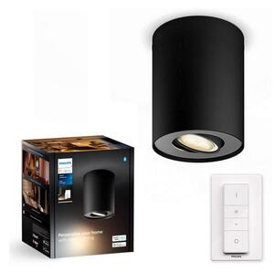 Philips Philips - LED Ściemnialne oświetlenie punktowe Hue PILLAR 1xGU10/4,2W/230V + pilot czarne P6197