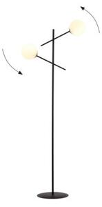 Lampa stojąca podłogowa Emibig 2xE14 40W LINEAR LP2 BLACK/OPAL 1169/LP2