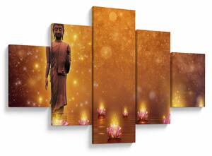 Obraz - Budda w złotym blasku (125x70 cm)