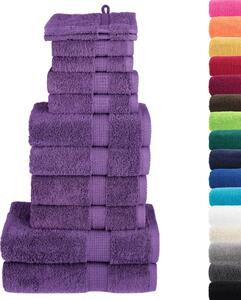 12-cz. zestaw ręczników premium SOLUND, fioletowy, 600 g/cm²