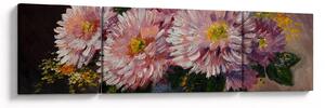 Obraz - Obraz olejny, Kwiaty w wazonie (170x50 cm)
