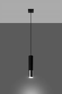 Lampa wisząca LOOPEZ 1 czarny/chrom Sollux Lighting