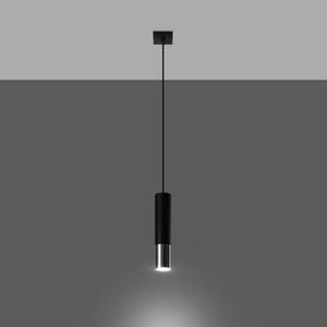 Lampa wisząca LOOPEZ 1 czarny/chrom Sollux Lighting