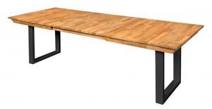 PADUA Stół rozkładany #1518 Dąb olejowany + metal 180-280x90 cm