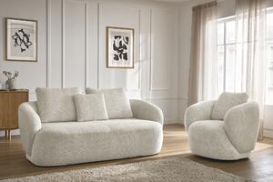 Sofa Finezal dwuosobowa - beżowy szenil Cremona 02