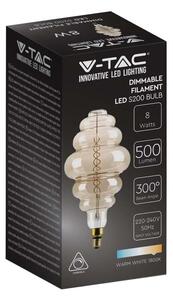 Żarówka LED V-TAC 8W Filament E27 S200 Smoky Ściemnialna 200x410mm VT-2188D 2000K 500lm