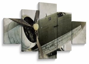 Obraz - Stary samolot śmigłowy (125x70 cm)
