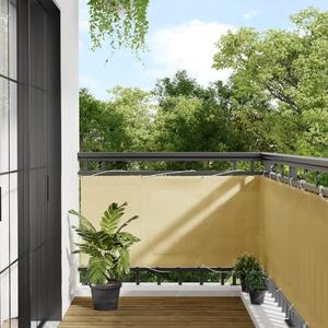 Parawan balkonowy, piaskowy, 75x800 cm, 100% poliester Oxford