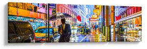 Obraz - Miasto w neonowym blasku (170x50 cm)