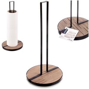 Stojak na ręcznik papierowy metalowy czarny LINE 32,5 cm