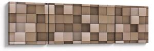 Obraz - Beżowe kostki (170x50 cm)
