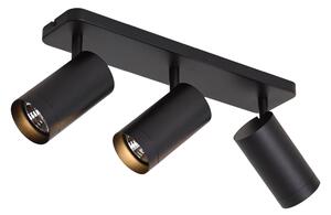 Nowoczesna lampa sufitowa czarna 3-punktowa GU10 70mm - Jeana Luxe