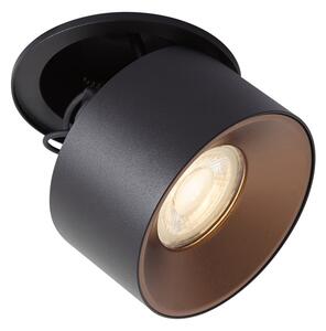 Nowoczesne oczko wpuszczane czarne GU10 50mm - Echo
